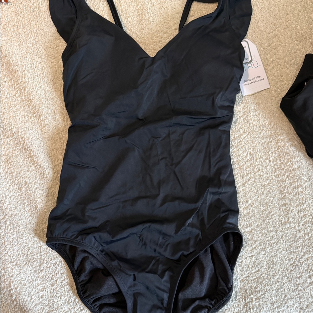 Time and Tru Black Women's One Piece Swimsuit